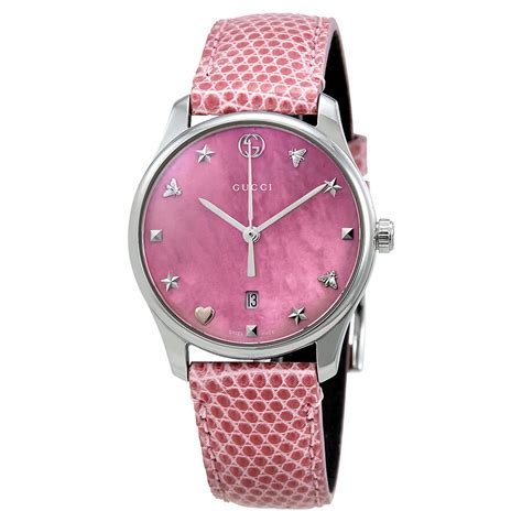 gucci g-gucci mother of pearl dial ladies watch|Gucci watches for women.